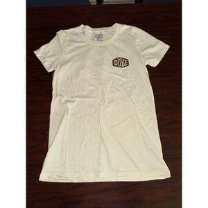 Hey Dude Short Sleeve Cream Colored T-Shirt Size Medium